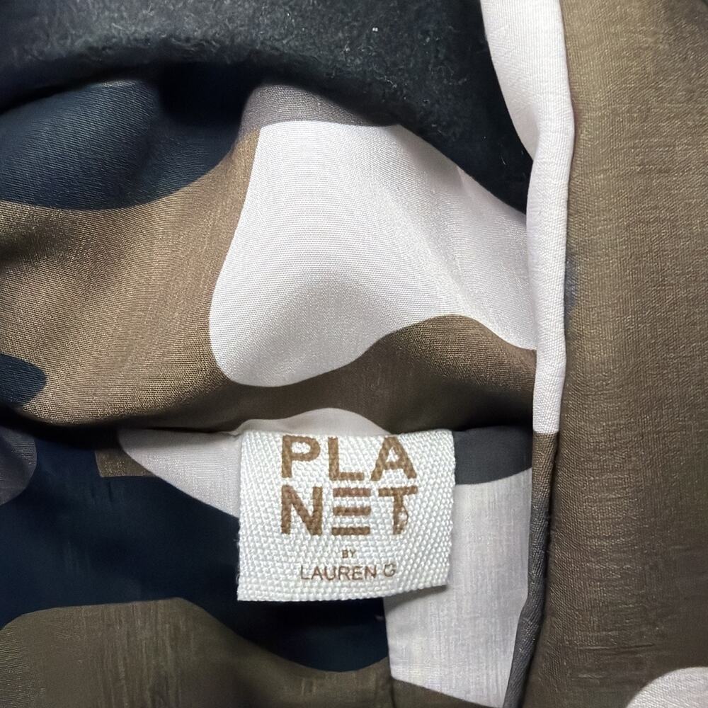 PLANET By Lauren G Cape W/Sleeve Holes & Pockets OSFM Nylon Camouflage - Picture 2 of 8